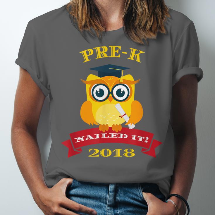 Pre-K Graduation 2018 Cute Owl Unisex Jersey T-Shirt