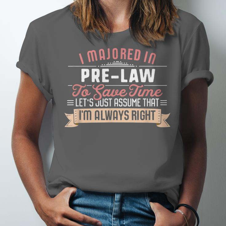 Pre-Law Major Student Shirt Graduation College Unisex Jersey T-Shirt