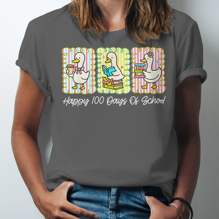 Preppy 100 Days Of School Goose Coffee Books Teacher Life Unisex Jersey T-Shirt Preppy 100 Days Of School Goose Coffee Books Teacher Life Unisex Jersey T-Shirt
