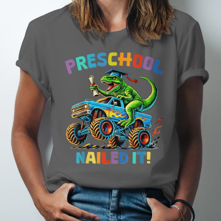 Preschool Graduation Monster Truck Dinosaur Boys Dino Tee Unisex Jersey T-Shirt