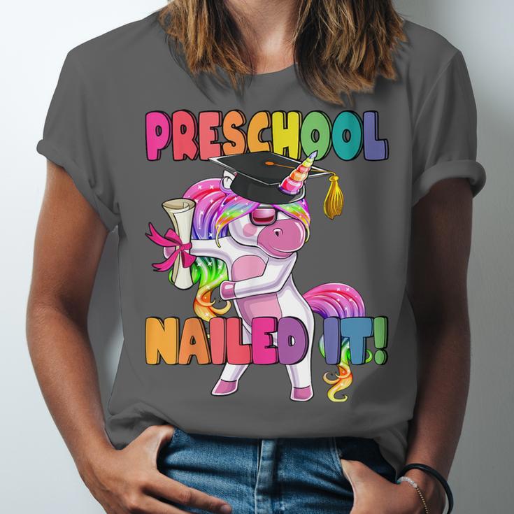 Preschool Nailed It Flossing Unicorn Graduation Shirt Unisex Jersey T-Shirt