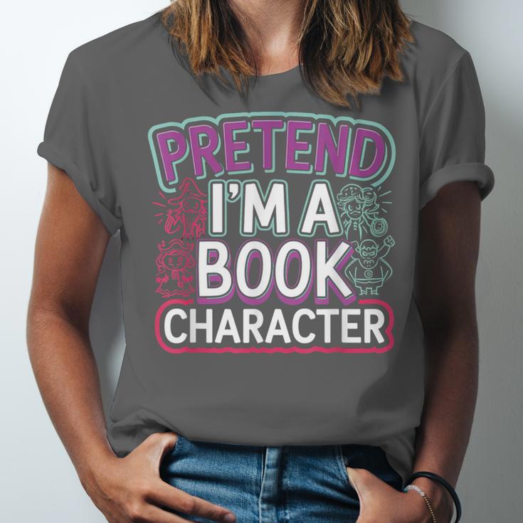 Pretend I'm A Book Character Reader Fan Cosplay Unisex Jersey T-Shirt Pretend I'm A Book Character Reader Fan Cosplay Unisex Jersey T-Shirt