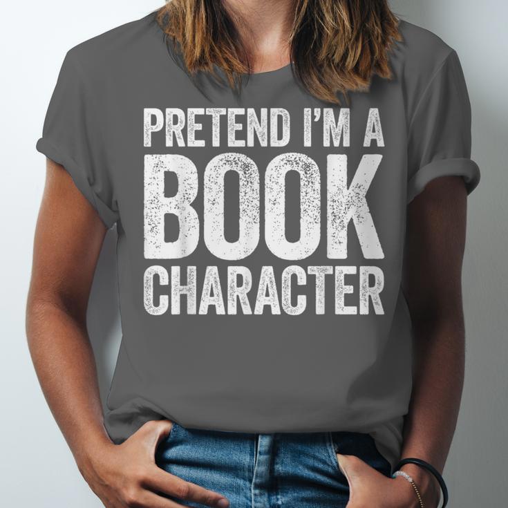 Pretend I'm A Book Character Shirt Adult Kids Costume Unisex Jersey T-Shirt