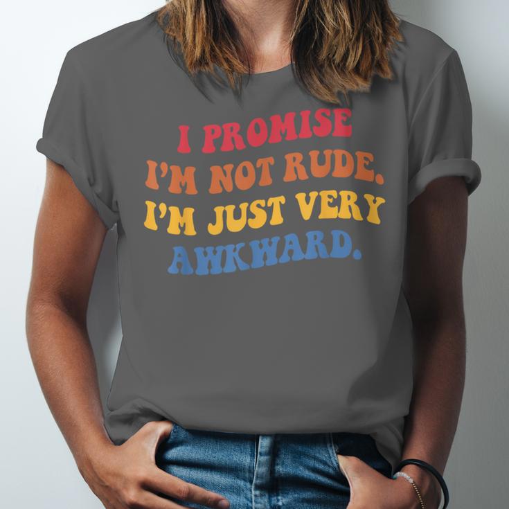I Promise I'm Not Rude I'm Just Very Awkward Introvert Unisex Jersey T-Shirt