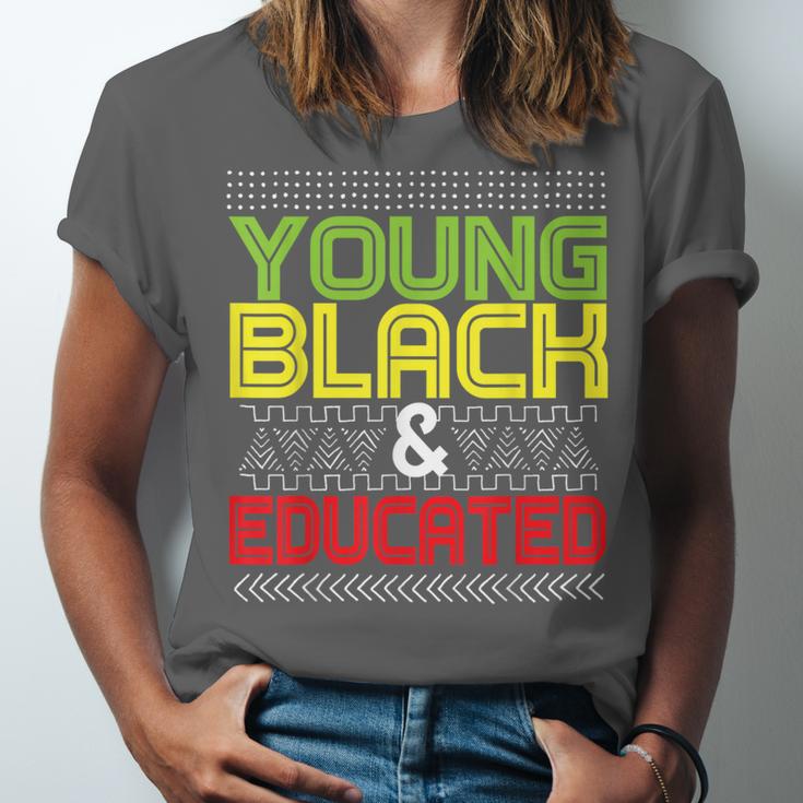 Proud African American Educated Graduation Unisex Jersey T-Shirt