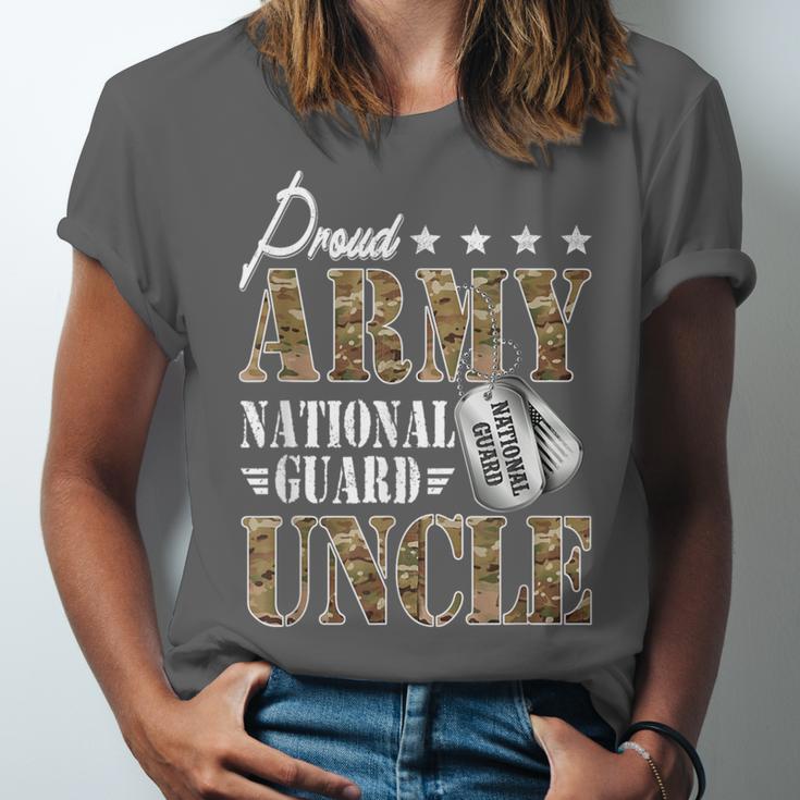 Proud Army National Guard Uncle National Guard Graduation Unisex Jersey T-Shirt