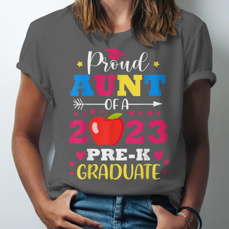 Proud Aunt Of 2023 Pre-K Graduate Senior Graduation Matching Unisex Jersey T-Shirt