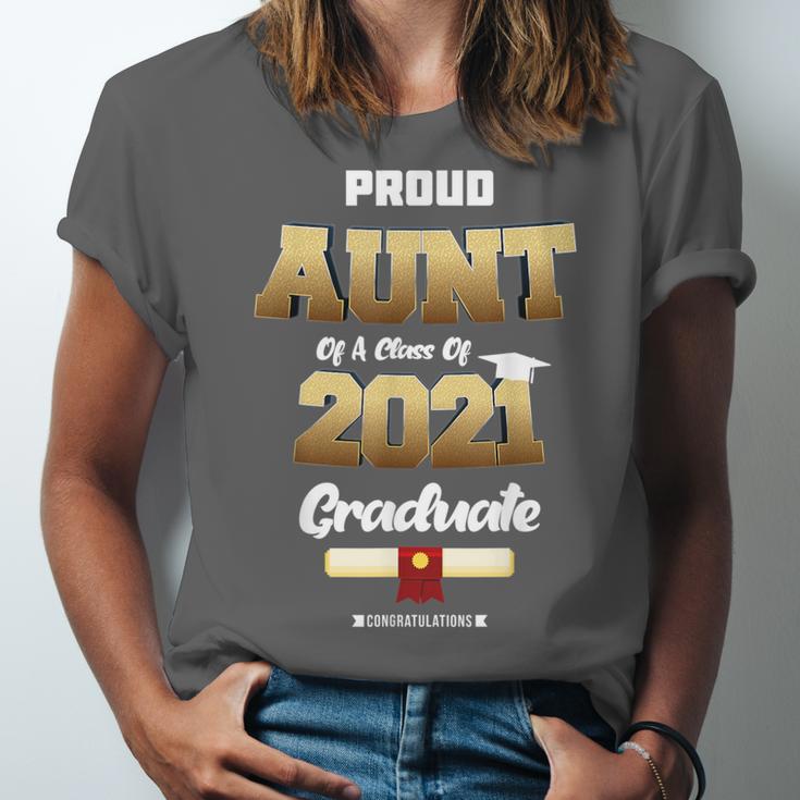 Proud Aunt Of Class Of 2021Shirt Class 2021 Graduation Unisex Jersey T-Shirt