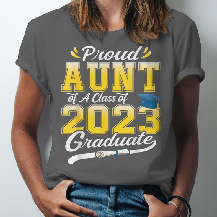 Proud Aunt Of a Class Of 2023 Graduate Senior Graduation Unisex Jersey T-Shirt