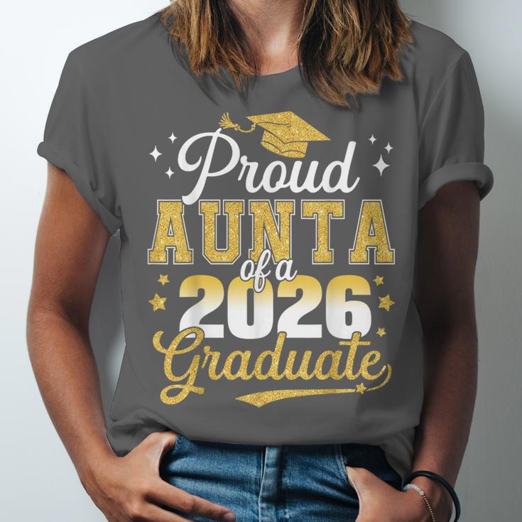 Proud Aunta Of a Class Of 2026 Graduate Senior Graduation Unisex Jersey T-Shirt