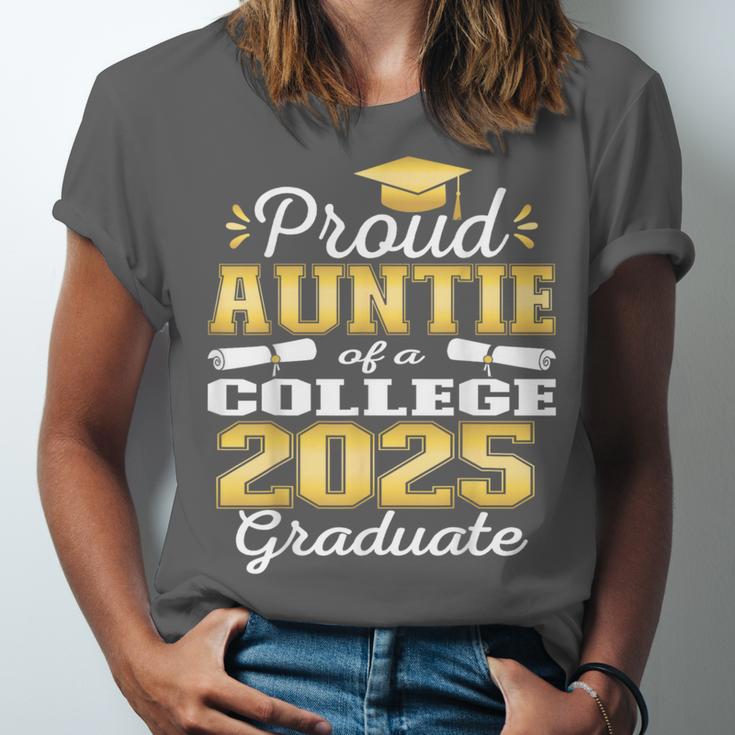 Proud Auntie Of 2025 College Graduate Family 25 Graduation Unisex Jersey T-Shirt