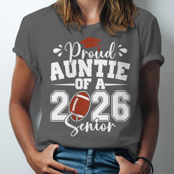 Proud Auntie Of A 2026 Senior Football Graduation Family Unisex Jersey T-Shirt