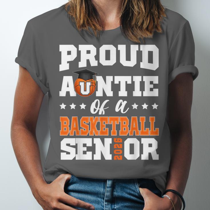 Proud Auntie Of a Basketball Senior 2026 Graduation Gifts Unisex Jersey T-Shirt