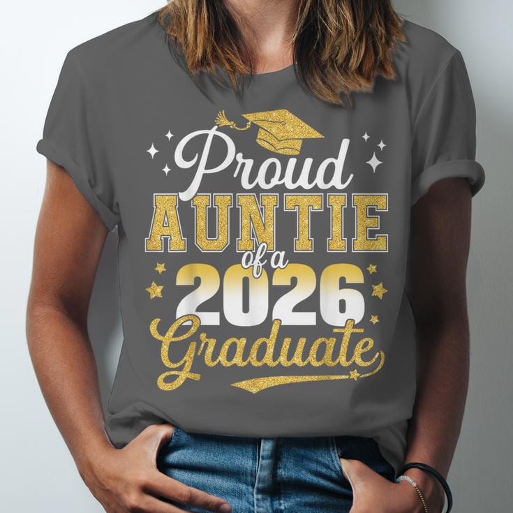 Proud Auntie Of a Class Of 2026 Graduate Senior Graduation Unisex Jersey T-Shirt