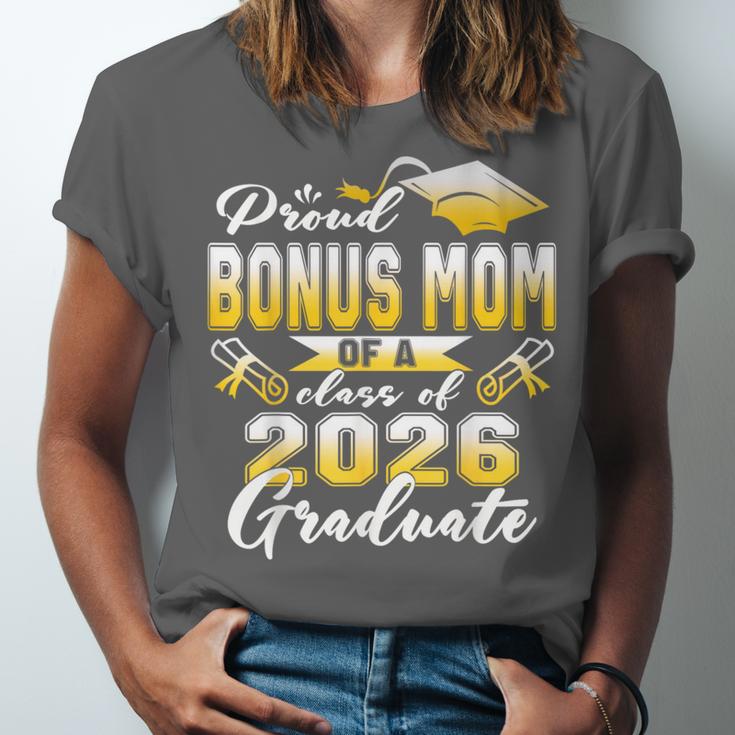 Proud Bonus Mom Of a Class Of 2026 Graduate Graduation 2026 Unisex Jersey T-Shirt