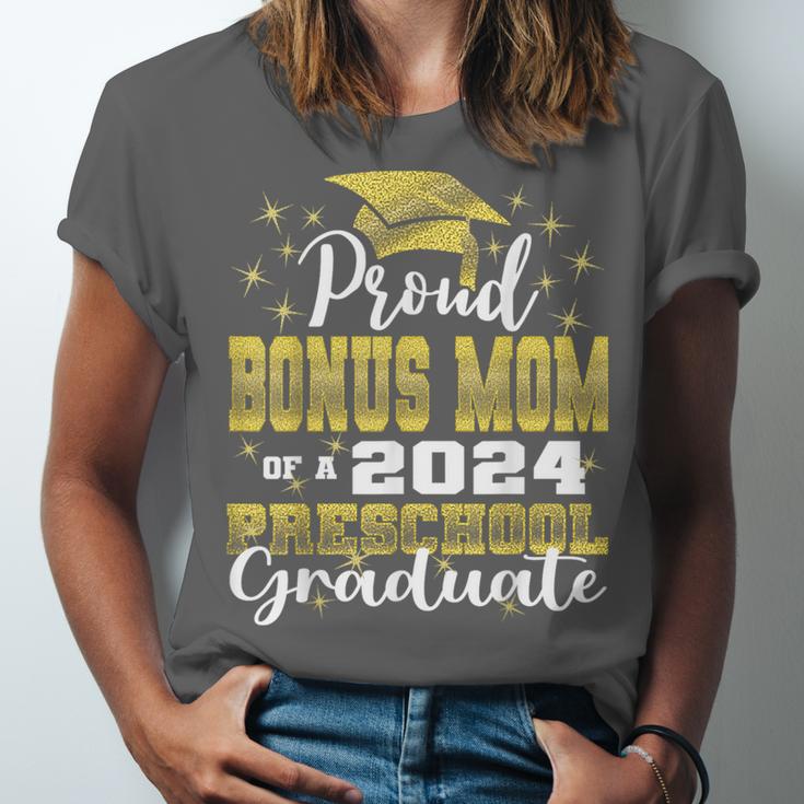 Proud Bonus Mom Of Pre School Graduate 2024 Graduation Bonus Unisex Jersey T-Shirt