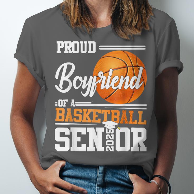 Proud Boyfriend Of A 2025 Senior Graduation Basketball Unisex Jersey T-Shirt