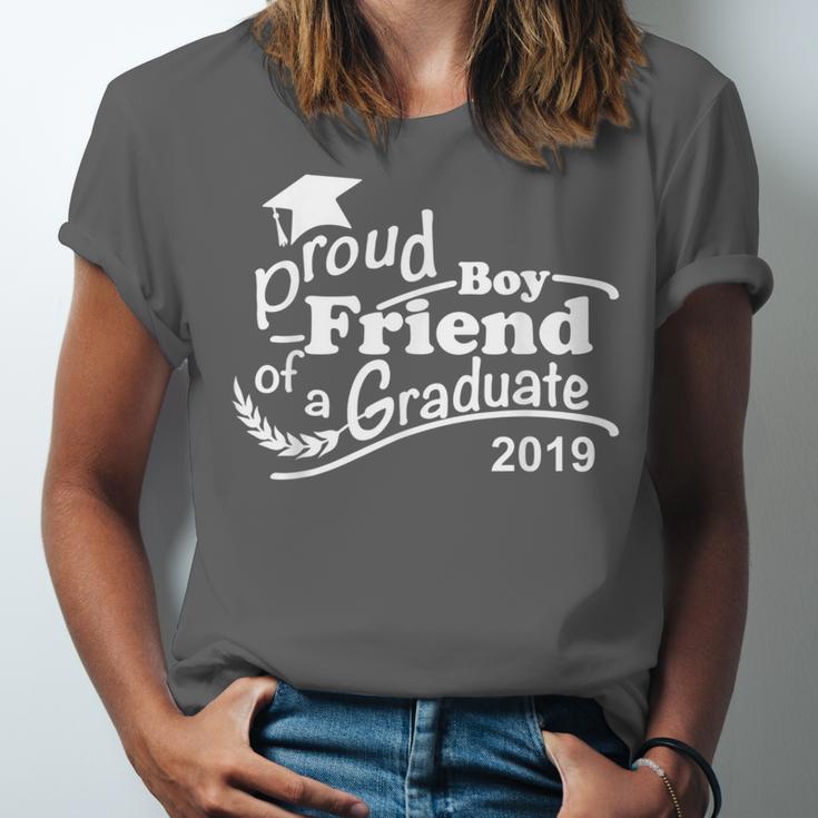Proud Boyfriend Of A Graduate 2019 Family Graduation Shirts Unisex Jersey T-Shirt