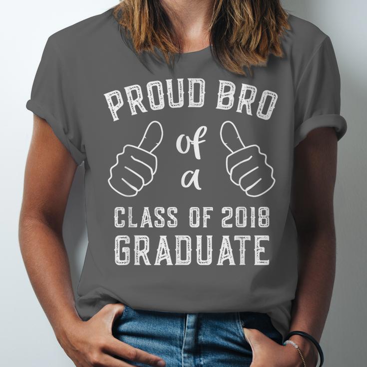Proud Bro Brother Class Of 2018 Graduate Graduation Shirt Unisex Jersey T-Shirt