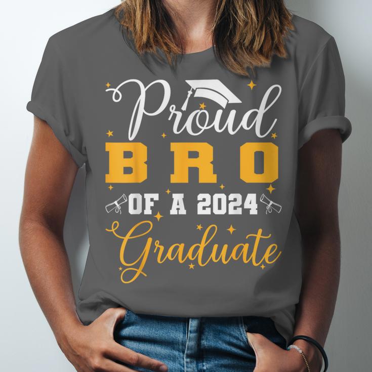 Proud Bro Of A Class Of 2024 Graduate Senior Graduation Unisex Jersey T-Shirt