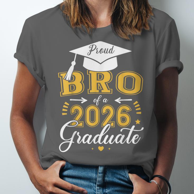 Proud Bro Of a Class Of 2026 Graduate For Graduation Unisex Jersey T-Shirt