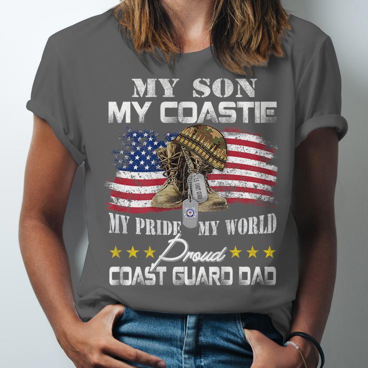 Proud Coast Guard Dad Coast Guard Graduation Dad Unisex Jersey T-Shirt