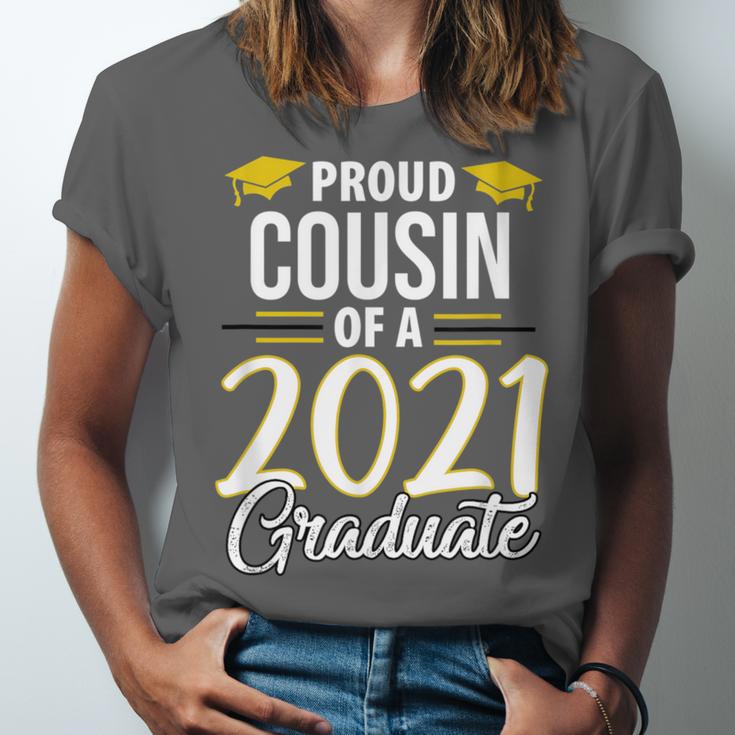 Proud Cousin Of A 2021 Graduate Graduation Clothes MBA PhD Unisex Jersey T-Shirt