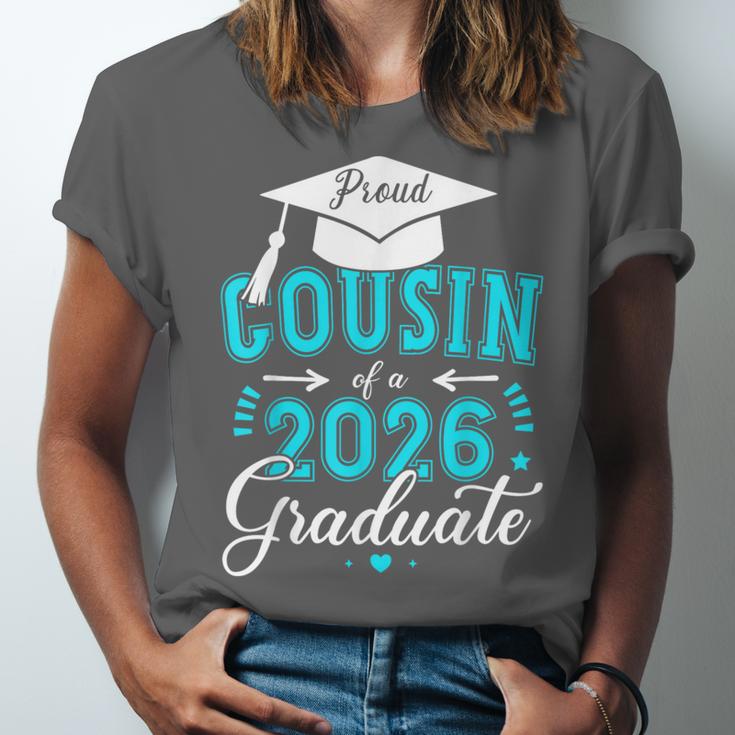 Proud Cousin Of a Class Of 2026 Graduate For Graduation Unisex Jersey T-Shirt