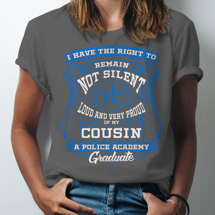 Proud Of Cousin Police Academy Graduation Shirt Unisex Jersey T-Shirt