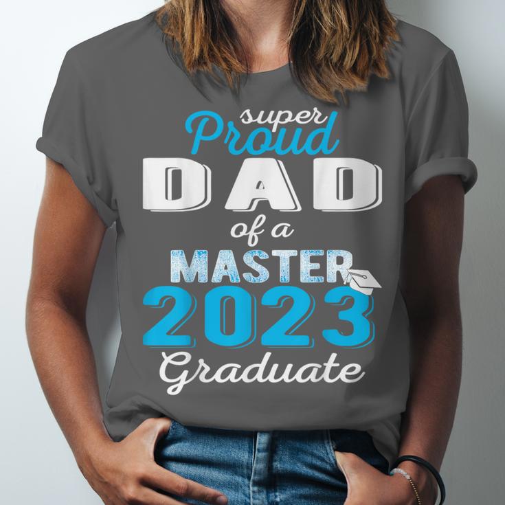 Proud Dad Of 2023 Class Master Graduate Family Graduation Unisex Jersey T-Shirt
