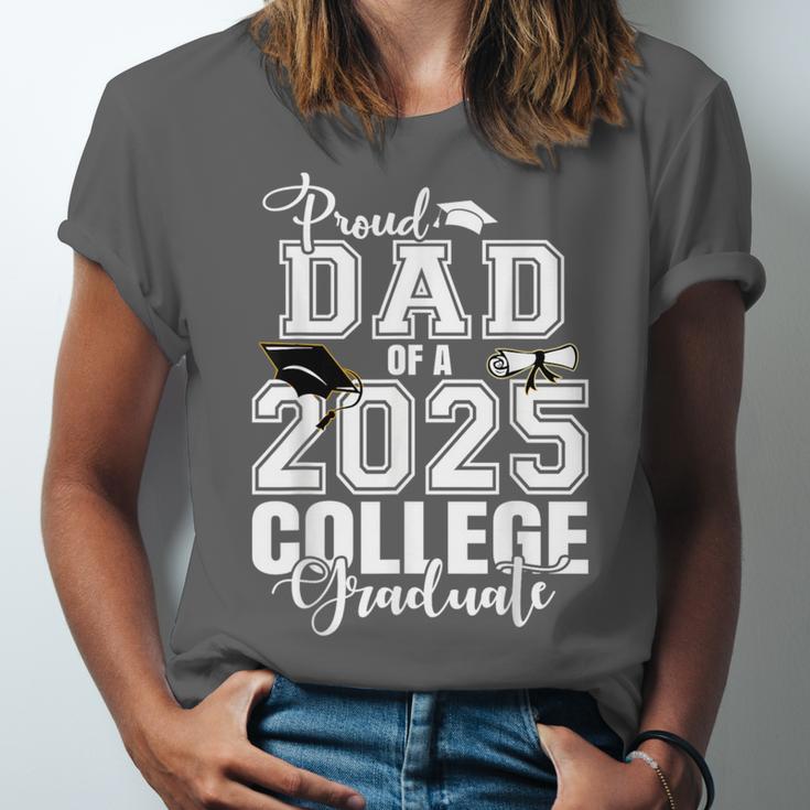 Proud Dad Of A 2025 College Graduate Graduation Unisex Jersey T-Shirt