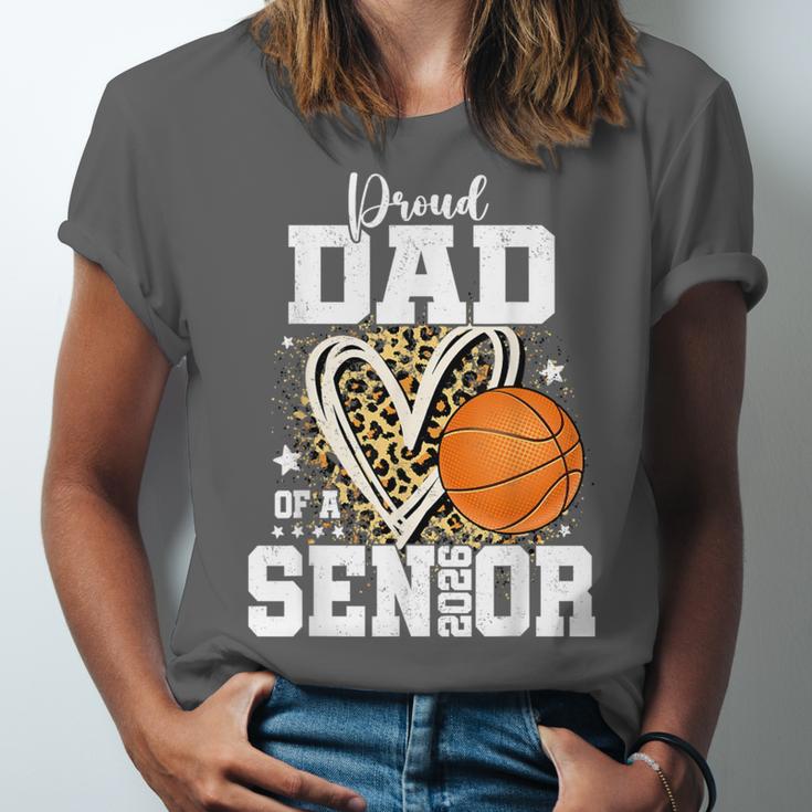 Proud Dad Of A 2026 Senior Basketball Graduation Leopard Unisex Jersey T-Shirt