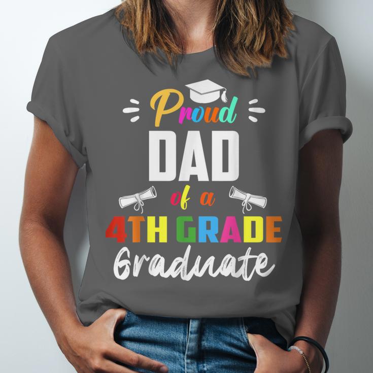 Proud DAD Of A 4th Grade Graduate Graduation 2024 Senior 24 Unisex Jersey T-Shirt