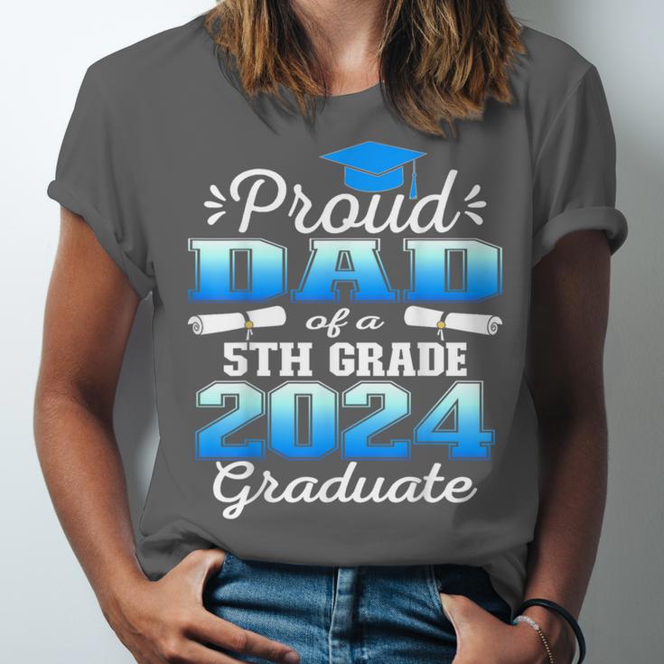 Proud Dad Of 5th Grade Graduate 2024 Elementary Graduation Unisex Jersey T-Shirt