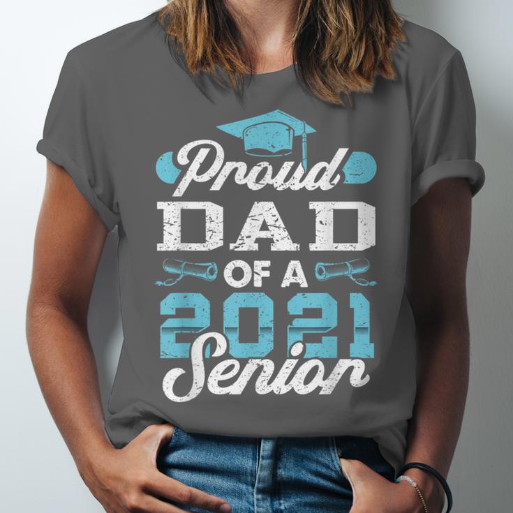 Proud Dad Of a Class Of 2021 Senior Graduate Graduation Unisex Jersey T-Shirt