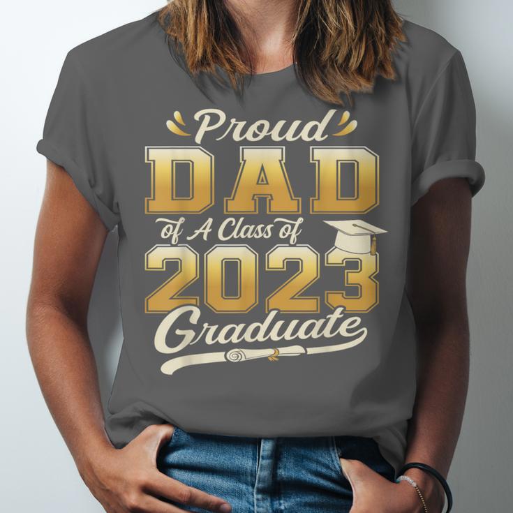 Proud Dad Of a Class Of 2023 Graduate Senior Graduation Unisex Jersey T-Shirt