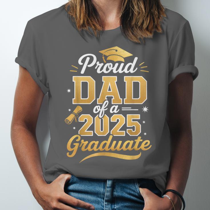 Proud Dad Of a Class Of 2025 Graduate Senior Graduation Unisex Jersey T-Shirt