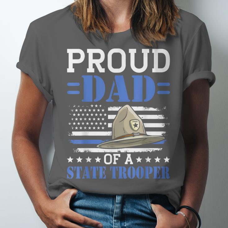 Proud Dad Of A State Trooper Police Officer Graduation Unisex Jersey T-Shirt
