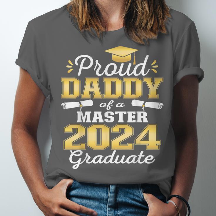 Proud Daddy Of 2024 Class Master Graduate Family Graduation Unisex Jersey T-Shirt