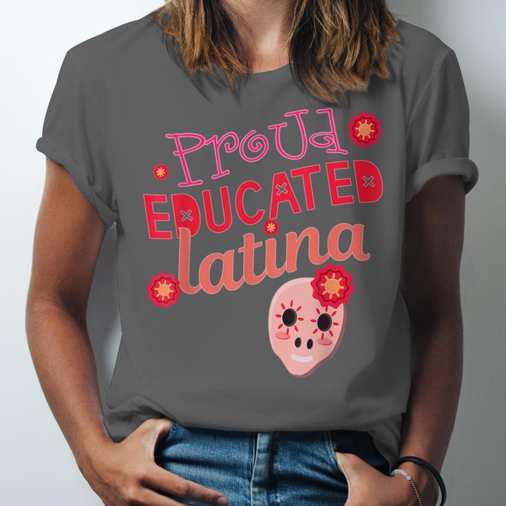 Proud Educated Latina Graduation Masters Degree PhD Unisex Jersey T-Shirt
