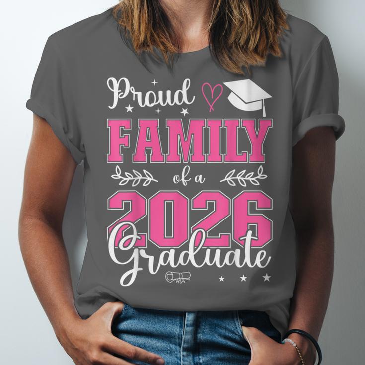 Proud Family Of a Class Of 2026 Graduate For Graduation Unisex Jersey T-Shirt