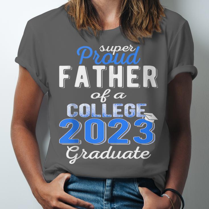 Proud Father Of 2023 College Graduate Family 23 Graduation Unisex Jersey T-Shirt