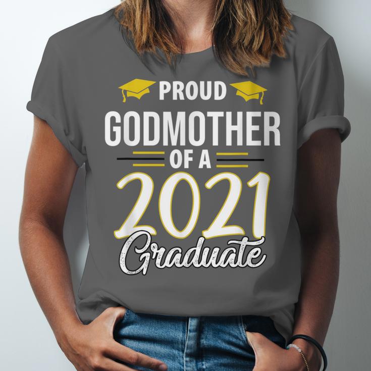 Proud Godmother Of A 2021 Graduate Graduation Clothes MBA Unisex Jersey T-Shirt