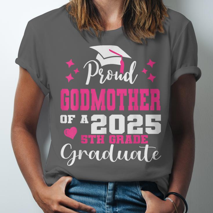 Proud Godmother Of 5th Grade Graduate 2025 Family Graduation Unisex Jersey T-Shirt
