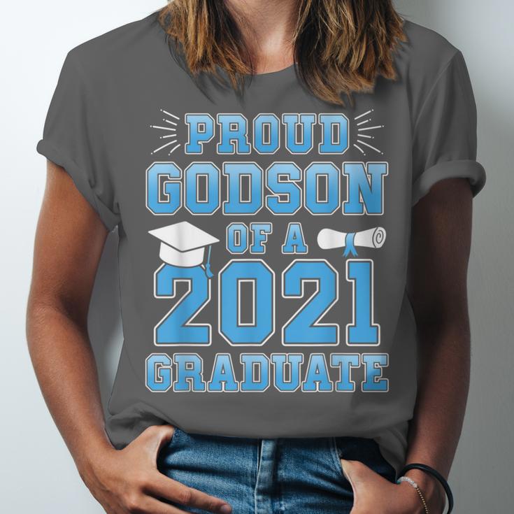 Proud Godson Of a 2021 Graduate School Graduation Family Unisex Jersey T-Shirt