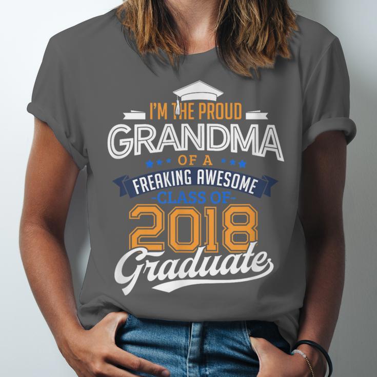 Proud Grandma Of A 2018 Graduate Shirt Graduation Grad Class Unisex Jersey T-Shirt