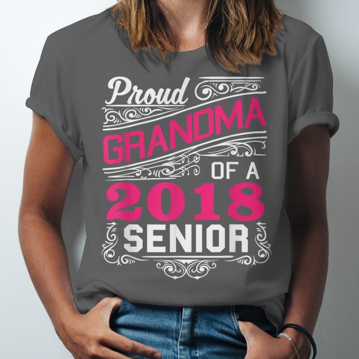 Proud Grandma Of a 2018 Senior Tshirt Graduation Unisex Jersey T-Shirt
