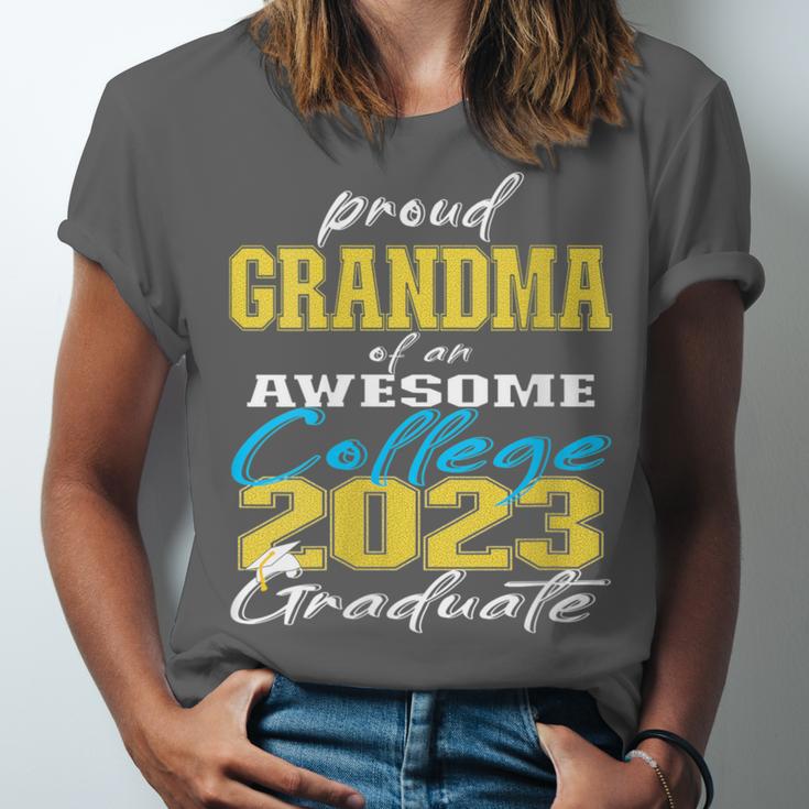 Proud Grandma Of 2023 College Graduate Family 23 Graduation Unisex Jersey T-Shirt