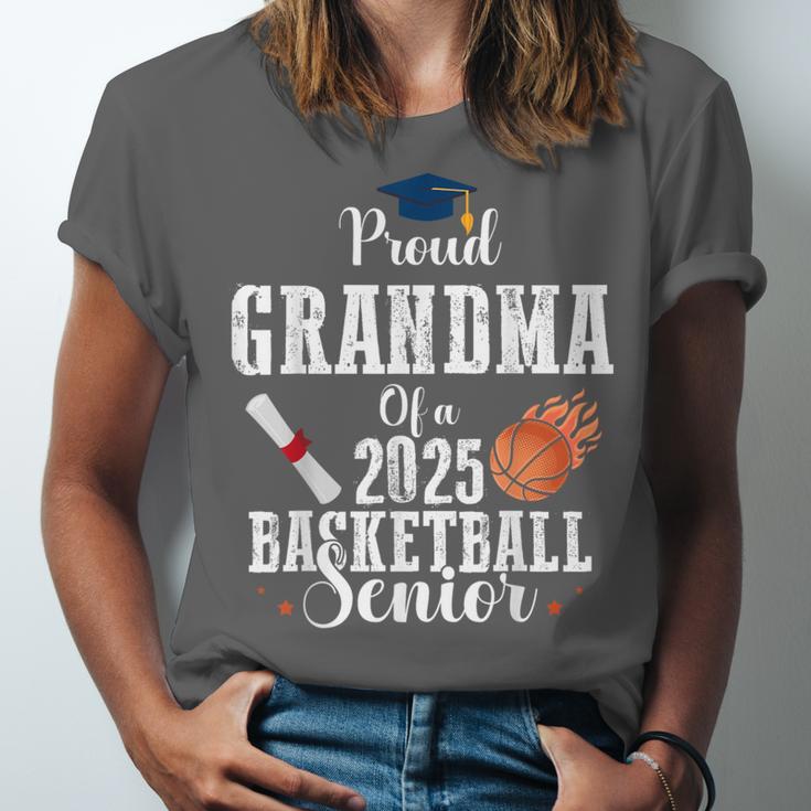 Proud Grandma Of 2025 Basketball Senior Graduation Day Unisex Jersey T-Shirt