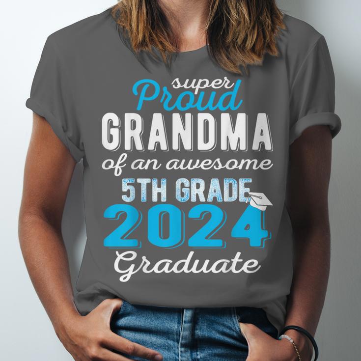 Proud Grandma Of 5th Grade Graduate 2024 Family Graduation Unisex Jersey T-Shirt